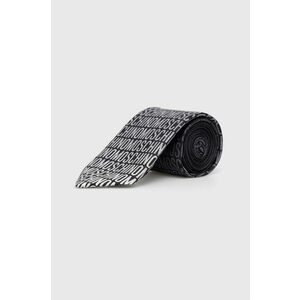 Hodvábna kravata Moschino čierna farba vyobraziť