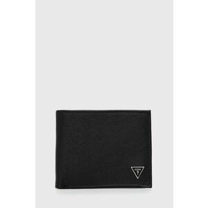 Peňaženka + kľúčenka Guess pánska, čierna farba vyobraziť