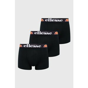 Boxerky Ellesse (3-pack) pánske, čierna farba vyobraziť