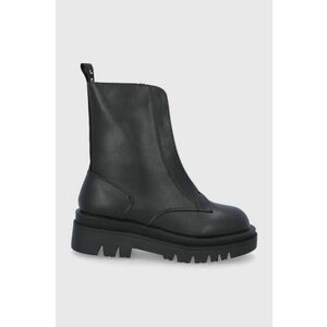 Členkové topánky Pepe Jeans Enfield Zip 999 dámske, čierna farba, na platforme vyobraziť
