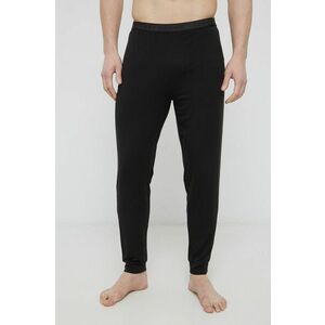 Pyžamové nohavice Tommy Hilfiger pánske, čierna farba, jednofarebné vyobraziť