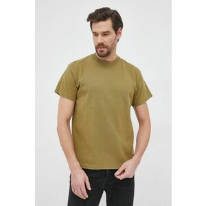Bavlnené tričko Deus Ex Machina zelená farba, jednofarebné vyobraziť
