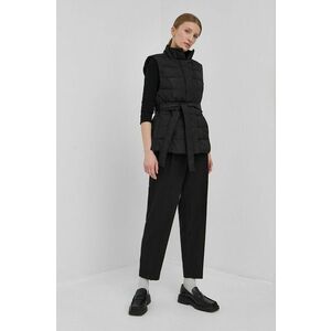 Páperová vesta Bruuns Bazaar Stacia dámska, čierna farba, prechodná vyobraziť