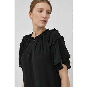 Šaty Bruuns Bazaar Camilla čierna farba, mini, áčkový strih vyobraziť