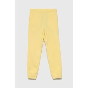 Detské nohavice Name it žltá farba, jednofarebné vyobraziť