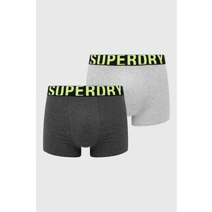 Boxerky Superdry (2-pack) pánske, šedá farba vyobraziť