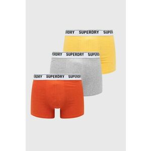 Boxerky Superdry (3-pack) pánske, oranžová farba vyobraziť