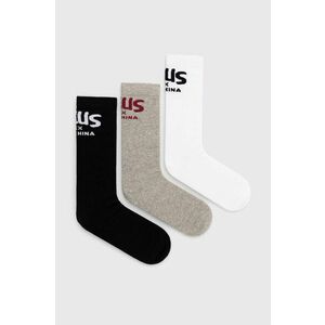 Ponožky Deus Ex Machina (3-pack) šedá farba vyobraziť