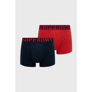 Boxerky Superdry (2-pack) pánske, tmavomodrá farba vyobraziť