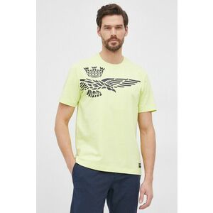 Tričko Aeronautica Militare pánske, zelená farba, s potlačou vyobraziť