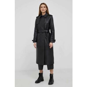Calvin Klein - Kožený kabát vyobraziť