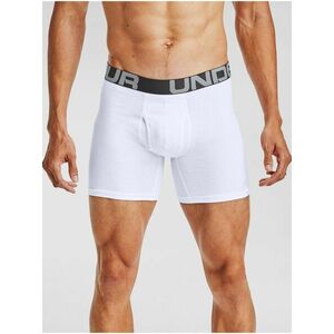 Boxerky Under Armour UA Charged Cotton 6in 3 Pack-WHT vyobraziť