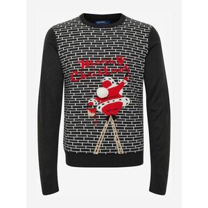 Čierny pánsky sveter s vianočným motívom Blend vyobraziť