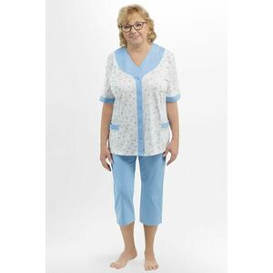 Dámske pyžamo Martel Honorata 211 - bavlna Bielo-modrá 3XL(46) vyobraziť