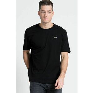 Tričko Lacoste TH7618-001, čierna farba, jednofarebné vyobraziť