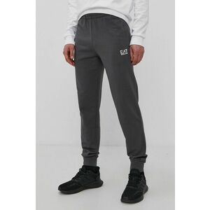 Nohavice EA7 Emporio Armani pánske, šedá farba, jednofarebné vyobraziť