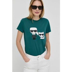 Tričko Karl Lagerfeld dámsky, zelená farba, vyobraziť