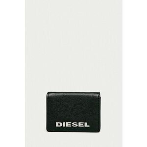 Kožená peňaženka Diesel dámska, čierna farba vyobraziť