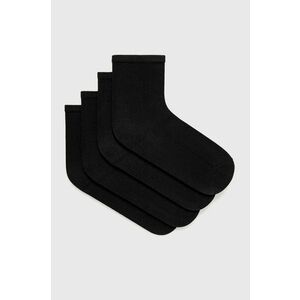 Ponožky Pieces dámske, čierna farba vyobraziť