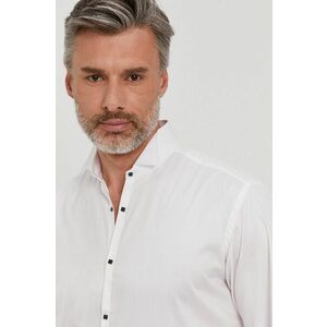Bavlnená košeľa Karl Lagerfeld pánska, biela farba, regular vyobraziť