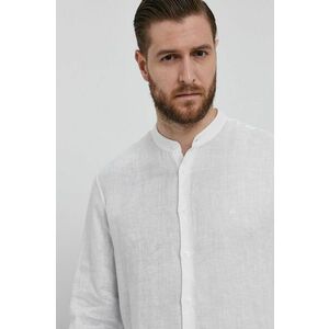 Košeľa Calvin Klein pánska, biela farba, regular, so stojačikom vyobraziť