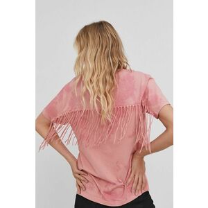 Bavlnené tričko Answear Lab ružová farba vyobraziť