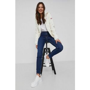 Bunda Pepe Jeans Alison dámska, krémová farba, prechodná vyobraziť