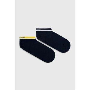 Ponožky Calvin Klein dámske, tmavomodrá farba vyobraziť