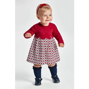 Dievčenské šaty Mayoral červená farba, mini, áčkový strih vyobraziť