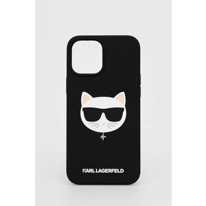 Puzdro na mobil Karl Lagerfeld iPhone 12 Pro Max čierna farba vyobraziť