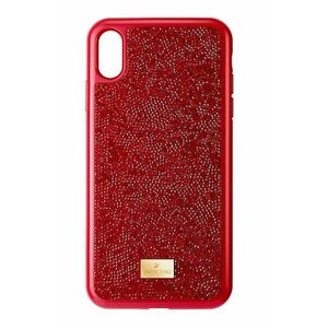 Puzdro na mobil iPhone XS Max Glam Rock Swarovski červená farba vyobraziť