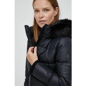 Páperová bunda Calvin Klein dámska, čierna farba, zimná vyobraziť