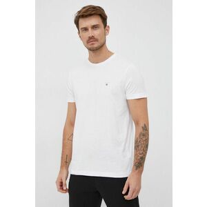 Bavlnené tričko Gant biela farba, jednofarebné vyobraziť