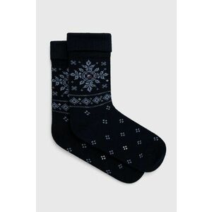 Ponožky s prímesou vlny Tommy Hilfiger tmavomodrá farba vyobraziť