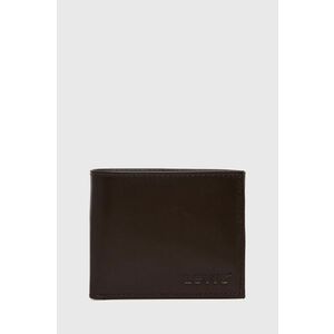 Kožená peňaženka Levi's pánska, hnedá farba vyobraziť