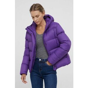 Páperová bunda The North Face dámska, fialová farba, zimná vyobraziť