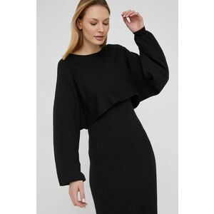 Šaty a sveter Answear Lab čierna farba, mini, priliehavý vyobraziť