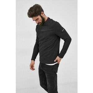 Tričko s dlhým rukávom Calvin Klein čierna farba, jednofarebné vyobraziť