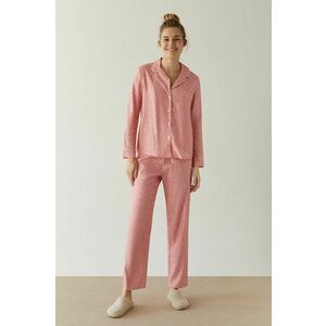 Pyžamo Women'secret dámske, ružová farba, bavlnené vyobraziť
