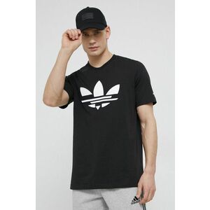 Bavlnené tričko adidas Originals čierna farba, s nášivkou vyobraziť