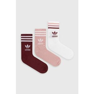 Ponožky adidas Originals (3-pack) HC9553 dámske, ružová farba vyobraziť