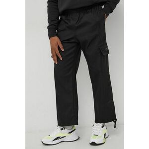 Nohavice adidas Originals HC9505 pánske, čierna farba, strih cargo vyobraziť