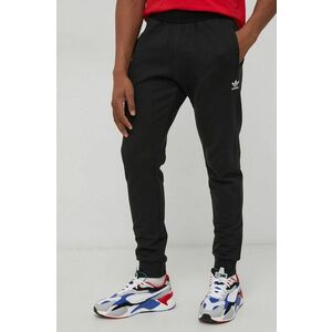 Bavlnené nohavice adidas Originals HC5126 pánske, čierna farba, jednofarebné vyobraziť