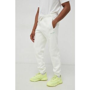 Nohavice adidas Originals HF4893 pánske, biela farba, s nášivkou vyobraziť