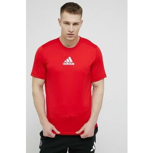 Tréningové tričko adidas GM4318 červená farba, jednofarebné vyobraziť