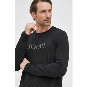 Tričko s dlhým rukávom Joop! pánske, čierna farba, melanžové vyobraziť
