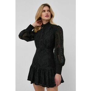 Šaty Bardot čierna farba, mini, áčkový strih vyobraziť