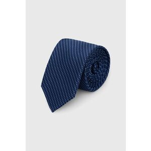 Hodvábna kravata Calvin Klein tmavomodrá farba vyobraziť
