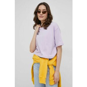 Bavlnené tričko OCAY fialová farba, vyobraziť