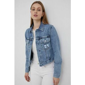 Rifľová bunda Calvin Klein Jeans dámska, prechodná, vyobraziť